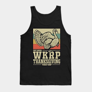 Thanksgiving Day First Annual WKRP in Cincinnati Turkey Drop Vintage Retro Funny Gift Tank Top